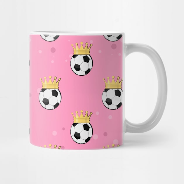 Football / Soccer - Sports King Seamless Pattern - Pink Background by DesignWood-Sport